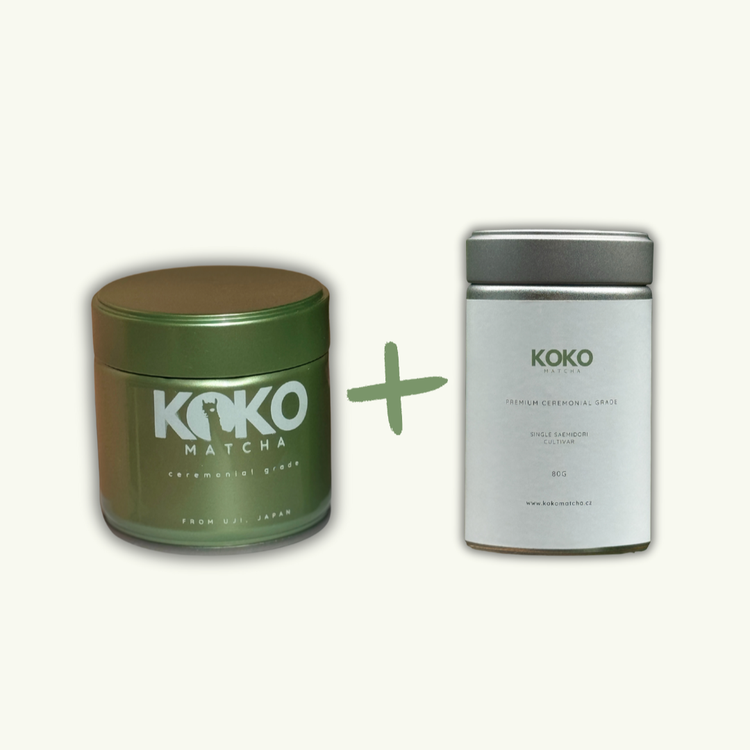 MATCHA GURU Set plechovky 80g + 30g