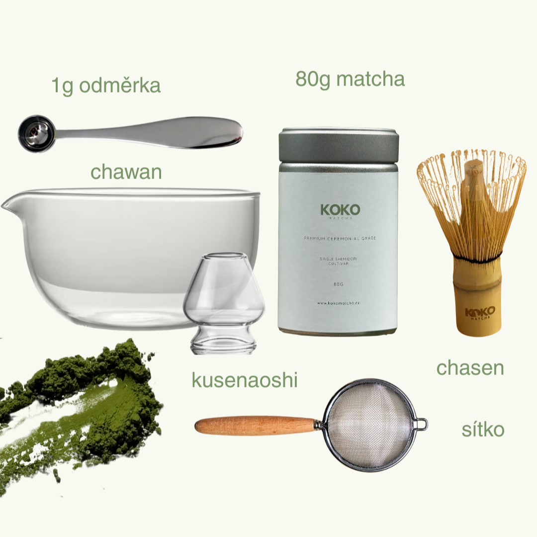 Matcha ceremony SET — skleněný — limited edition