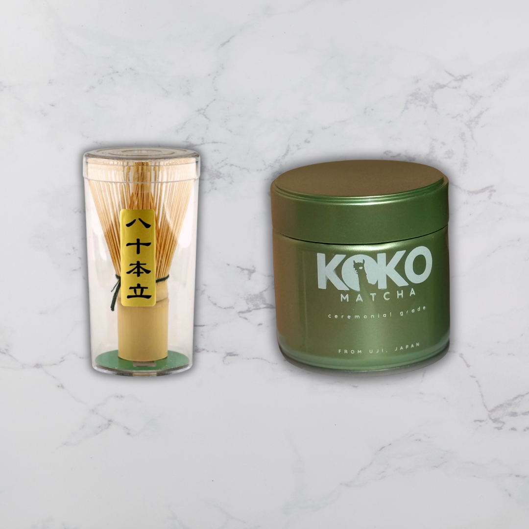 Matcha plechovka + chasen dárkový set