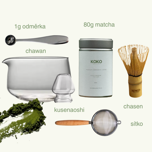 Matcha ceremony SET — skleněný — limited edition