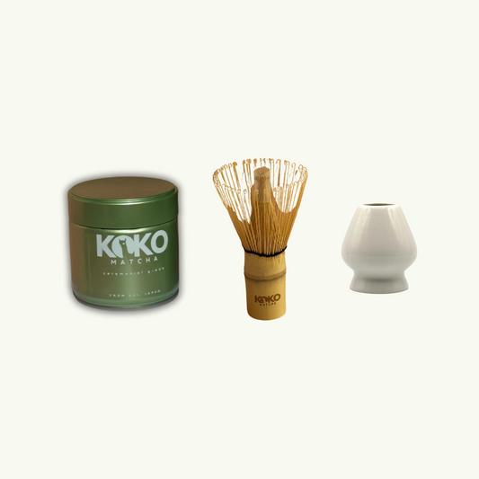 Matcha plechovka + chasen + stojánek SET