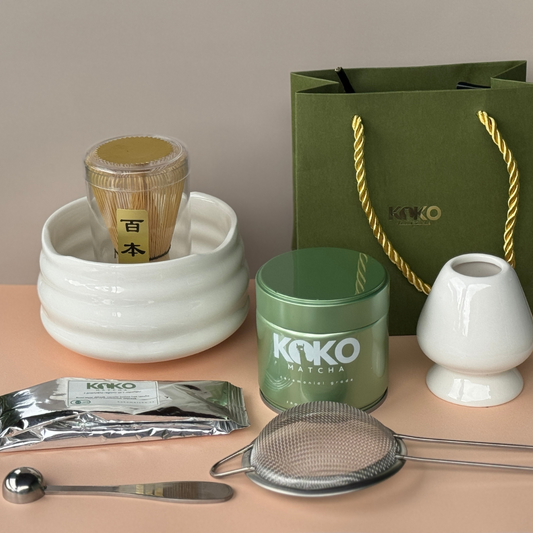 Dárkový matcha ceremony set - bílý