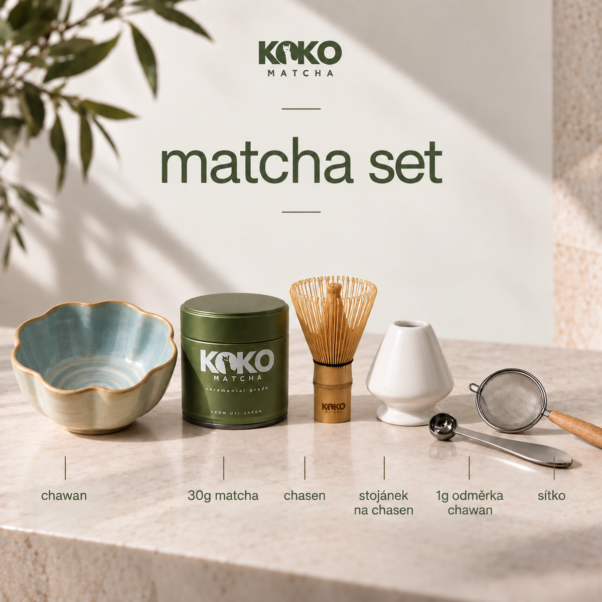 Matcha ceremony SET — česká keramika